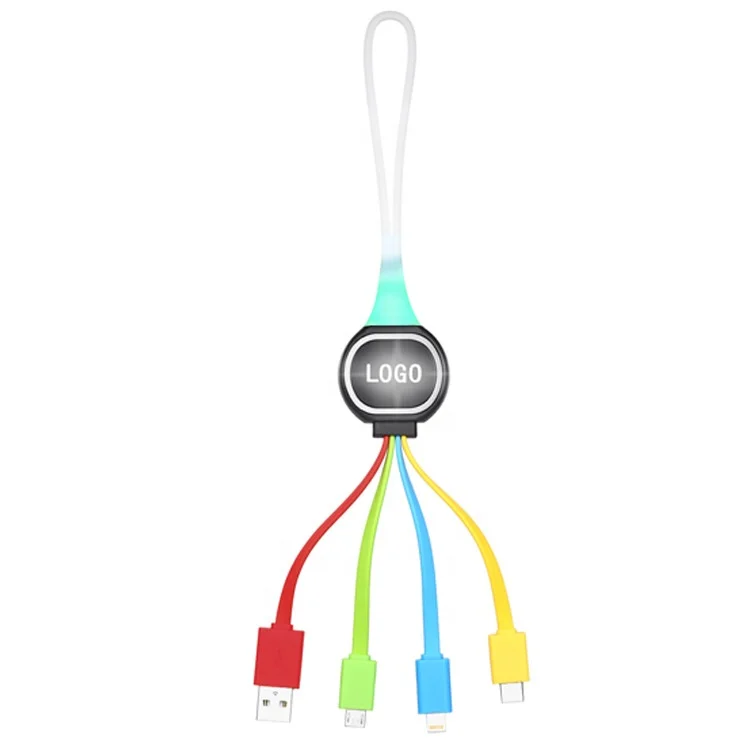 2020 usb cable high quality fast charging cable 3 in 1 magnetic usb cable with led light logo - ANKUX.COM