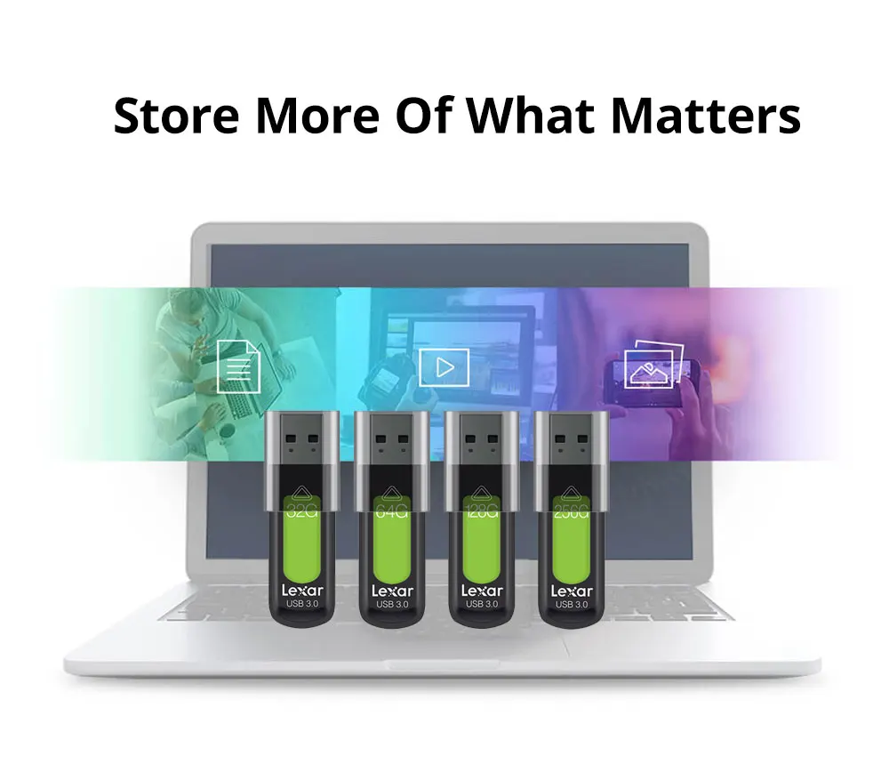 Lexar S57 USB Flash Drive 128GB 256GB Max Reading Speed 150MB/s JUMPDRIVE 32GB 64GB Pendrive Mini U Disk USB 3.0 Memory Stick - ANKUX.COM