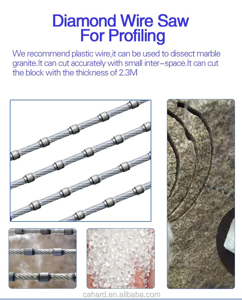 Sintered Diamond Wire Saw For Concrete Stone Marble Granite Concrete