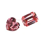 Synthetic Pink Emerald Loose Moissanite Gemstone For Fashion Jewelry
