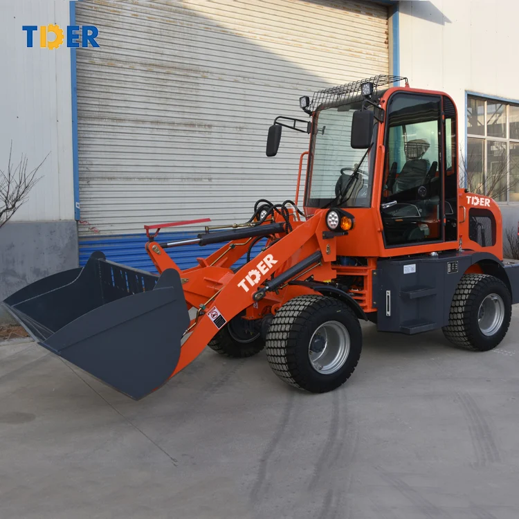 Tider Compact Wheel Loader Zl08 Small Loader 800kg 1 Ton 2 Ton 3 Ton Wheel Mini Loader For Sale