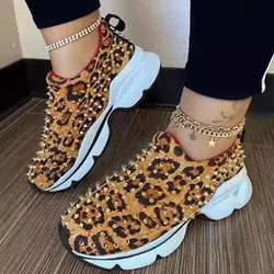 2020 Sneakers Women Vulcanized Woman Rivet Shoes Female Platform Wedges Women