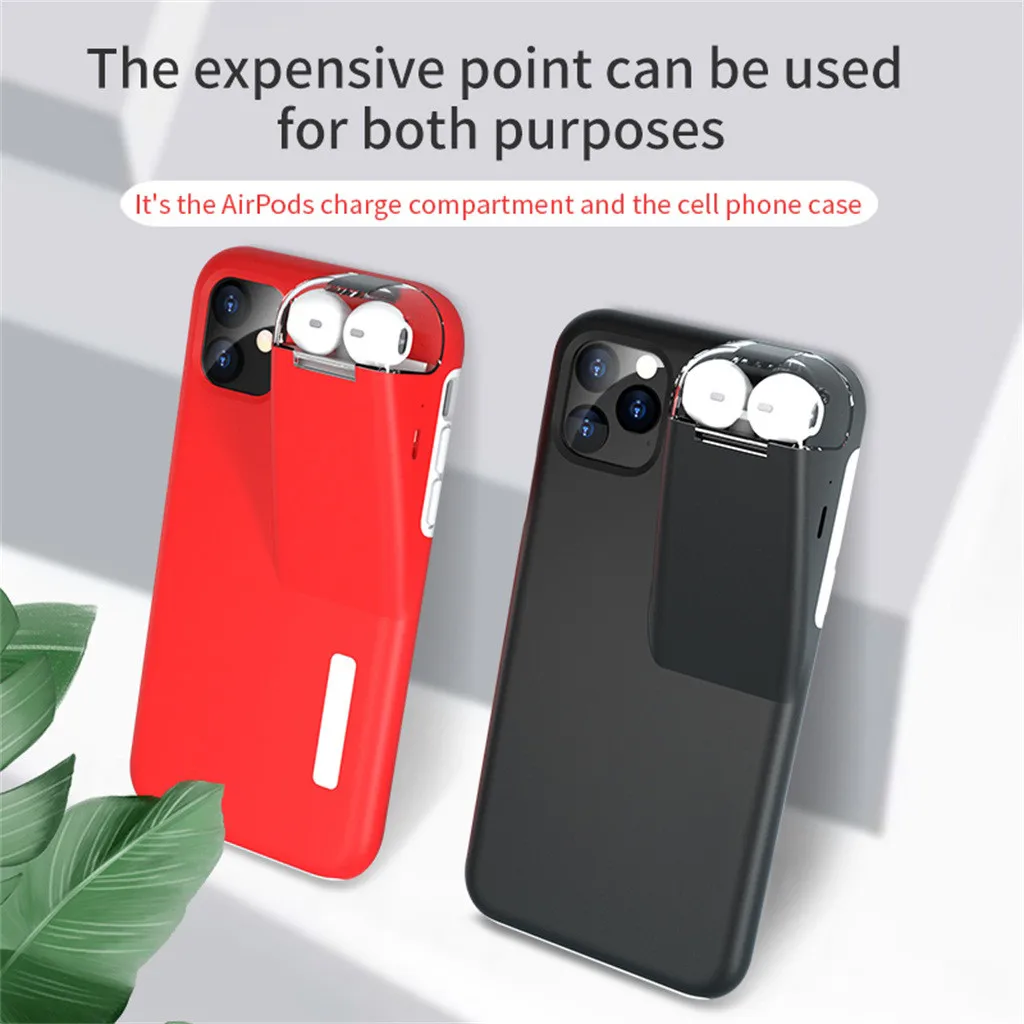 Tpu And Pc Wireless Charger Cell Phone Cover 2 In 1 For Airpods