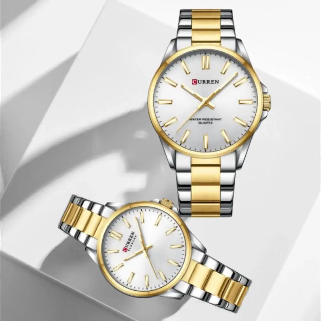 CURREN 9090 Couple Quartz Watch Gift - Elegant & Durable