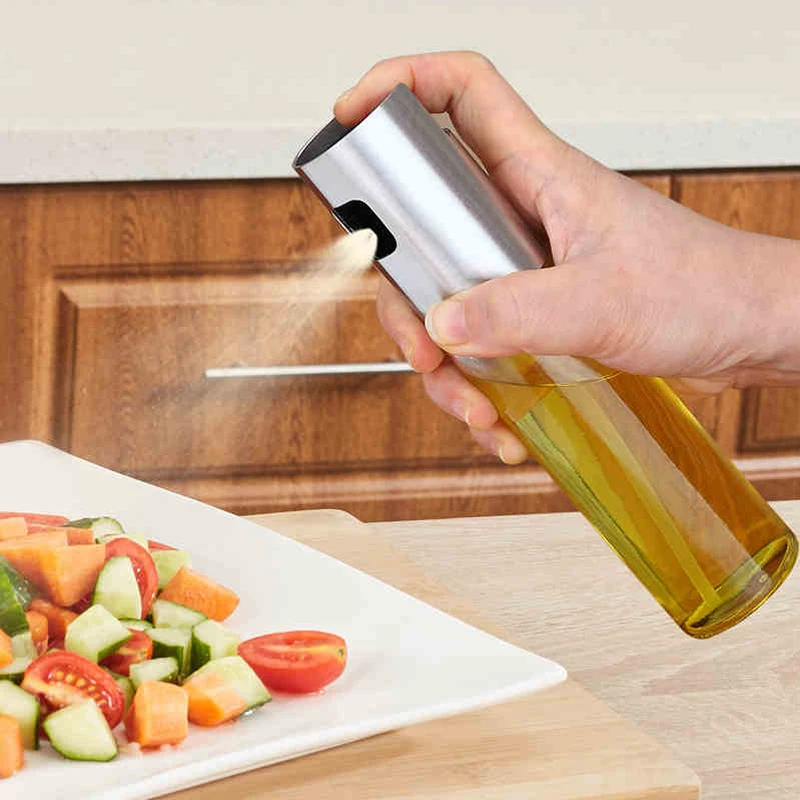 Stainless Steel Olive Oil or Vinegar Sprayer / Dispenser Bottle For Cooking