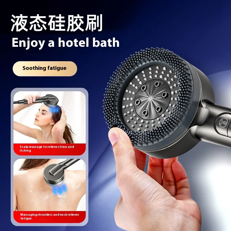 Water Purifying and Skin-Beautifying Turbocharged Shower Head for Home Massage and Bathing Shower Head with Filtered Pressurized Large Water Spray