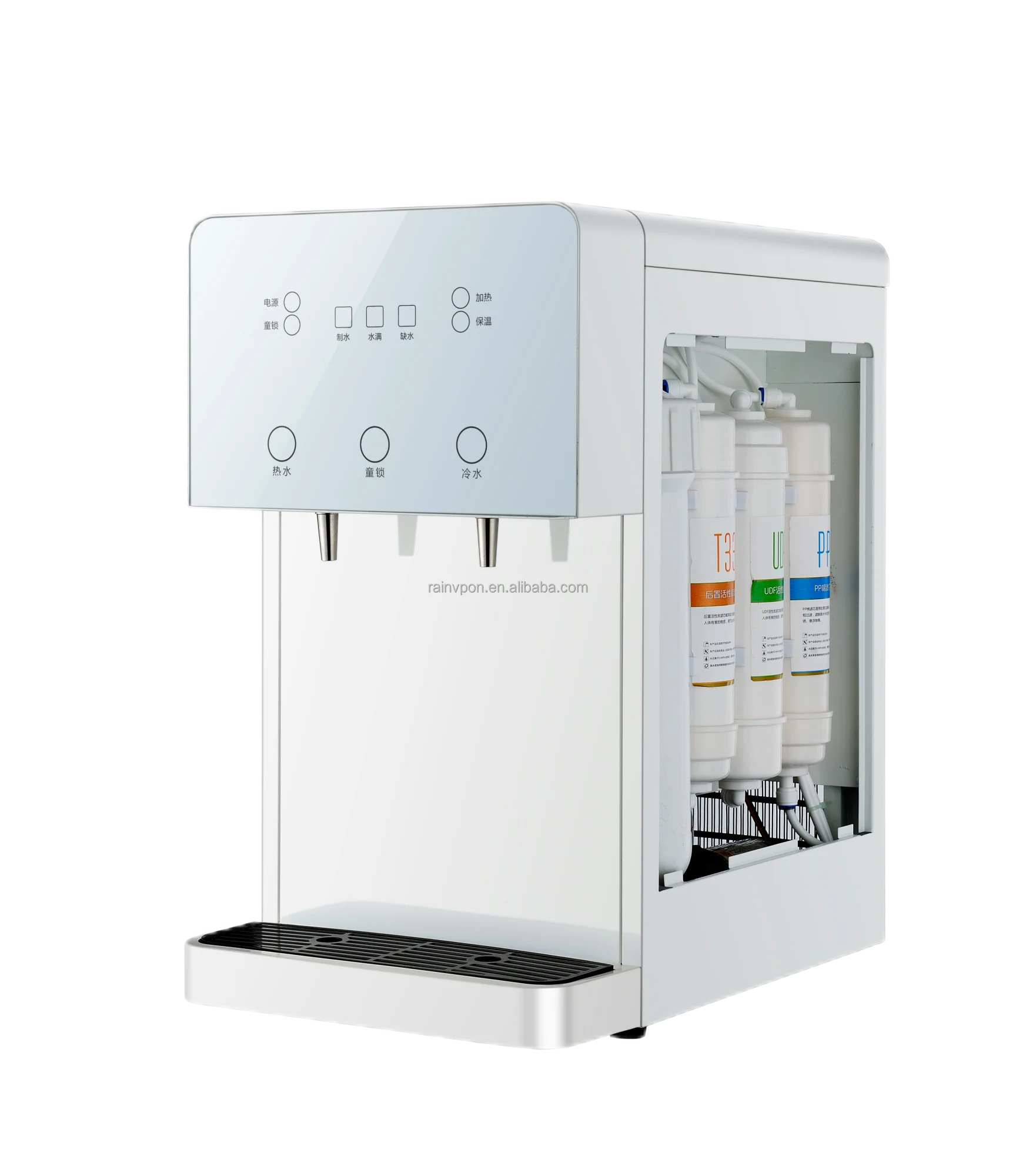 Desktop Hot Cold Warm Ro System 4 Stage Filter Compressor Cooling Water