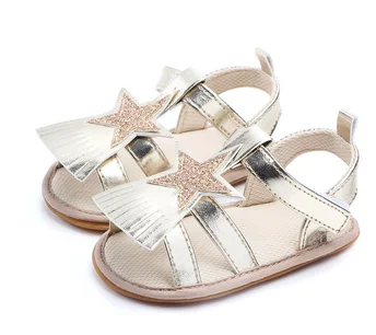 Cute Infant Baby Girls Soft Sole Sling Back Slippers Newborn Toddler Crib Summer Sandals Indoor House Shoes supplier