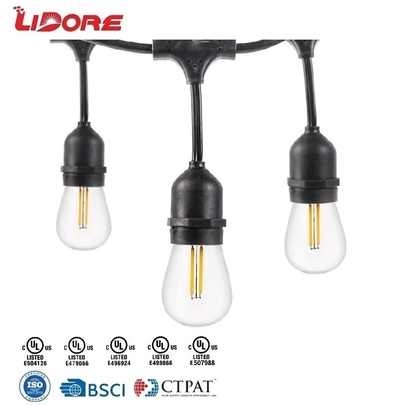 Connectable Party Led Waterproof Bulb Outdoor String Lights Festoon Lighting