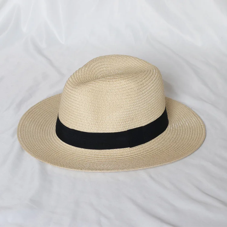 Wholesale Classic Paper Braid Fedora Straw Hat Women Men Summer Sun Hat ...