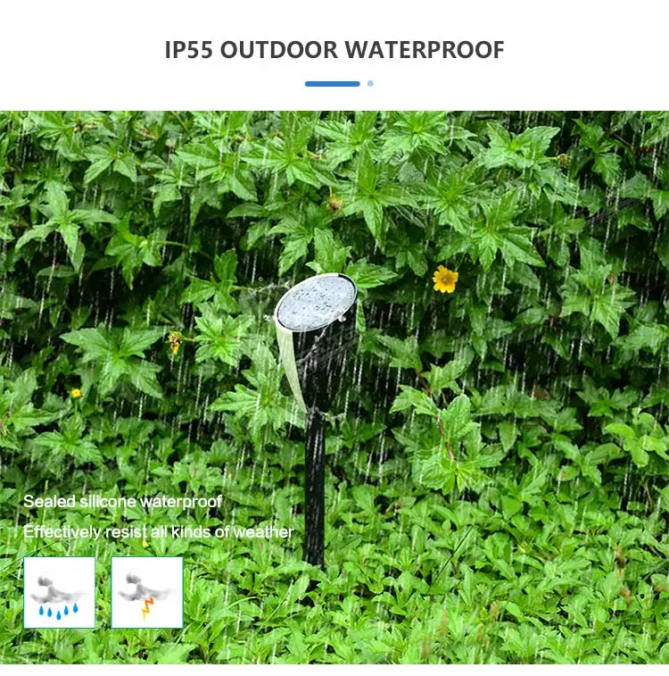 ALLTOP Waterproof Outdoor Pathway Garden Solar LED Music Lawn Lamp