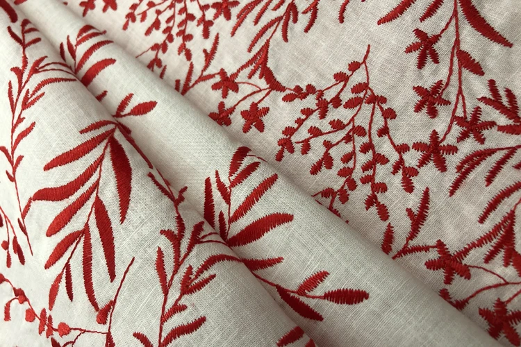 Wholesale 2022 Fancy Fashion Embroidered Multi Color Cotton Linen