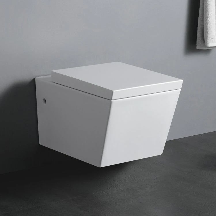 WP1004 European style pure white custom logo washdown ceramic wall hang toilet for hotel