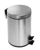 Round Brushed Stainless Steel Pedal Bin Step Trash Can