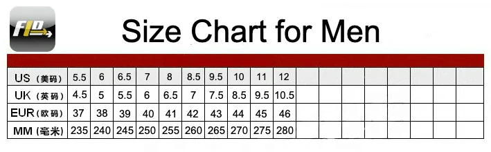 yeezy sneaker size chart