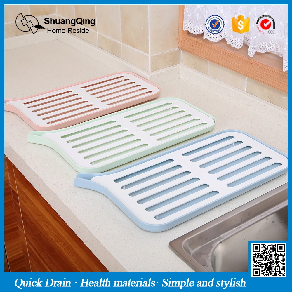 Dishes Sink Drain Pallets Plastic Filter Plate Storage Rack Kitchen Vegetable Fruit Shelving Board