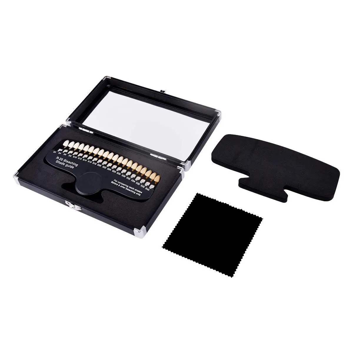 3d Shade Guide Tooth Shade Chart Board 20 Colors Comparator W/ Mirror