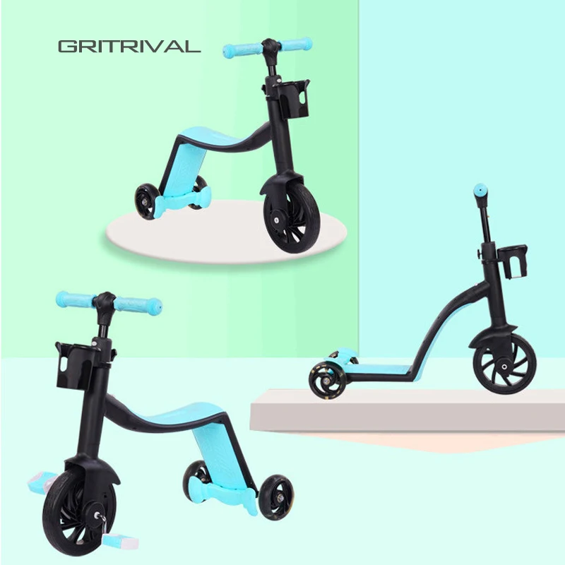 Ride On Running Toy Scooter Child Pu Plastic Four Wheels Kids Baby