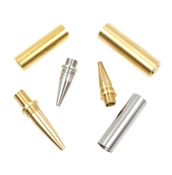 Customized Copper Metal Nose Cone Pen CNC Accessory for School & Office Writing Stationery with Promotion manufacture