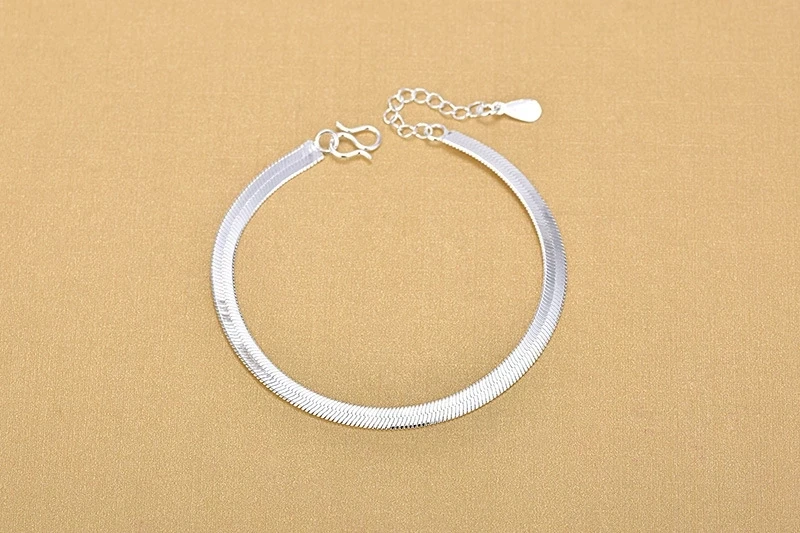 Wholesale Fashion 925Sterling Solid Silver Jewelry Beauty Chain Bracelet H580 