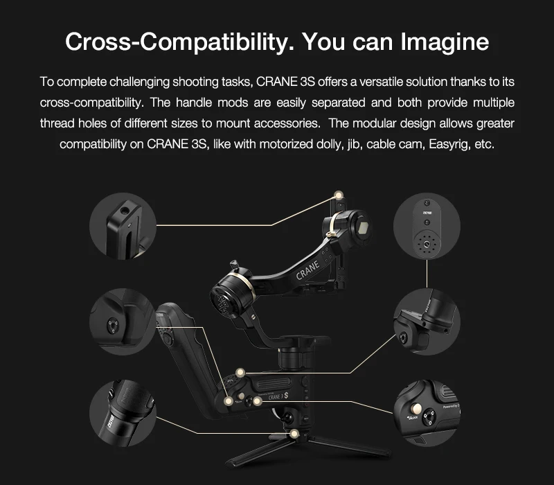 ZHIYUN Crane 3S Gimbal Stabilizer - 3-Axis Servo Control
