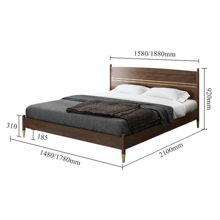 product-BoomDear Wood-Modern Design Solid Wood Sleeping wooden Frame Platform Bed Bedroomhome furnit-3