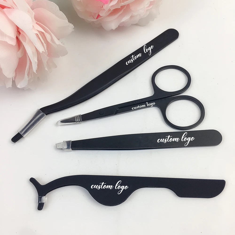 Custom Logo Stainless Steel Eyelash Tool Eyelashes Applicator Eyebrow