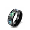 Cool Gift New Fashion Abalone Stripe Space Ceramic Rings,Natural Shell inlay Ceramic rings