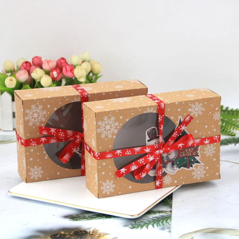 Details about   5/10 Pcs Christmas Gift Box Santa Claus Cookie Candy Paper Package Box Decors 