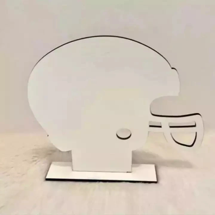 Customs Mdf Football Helmet Stand Blank Sublimation Wooden Football Helmet Photo Plaque Buy