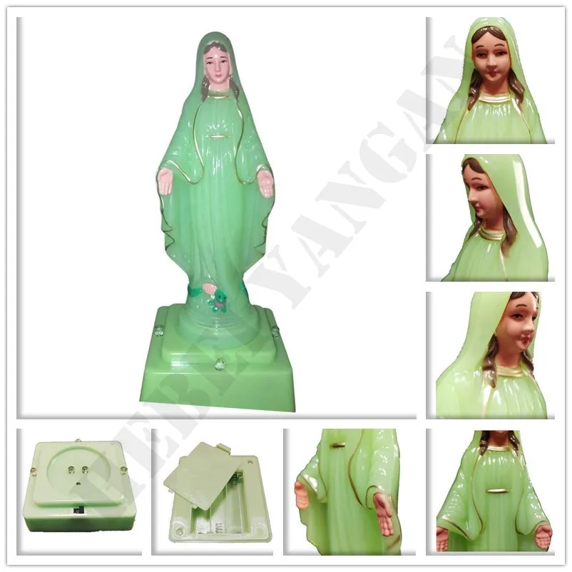 plastic virgin mary statue