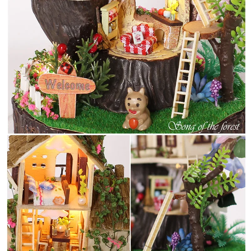 Song Of The Forest DIY Doll House GN-03 Assembled Children Kids Toy Adult Collection Dollhouse Intelligence Gift Funny 17*10cm