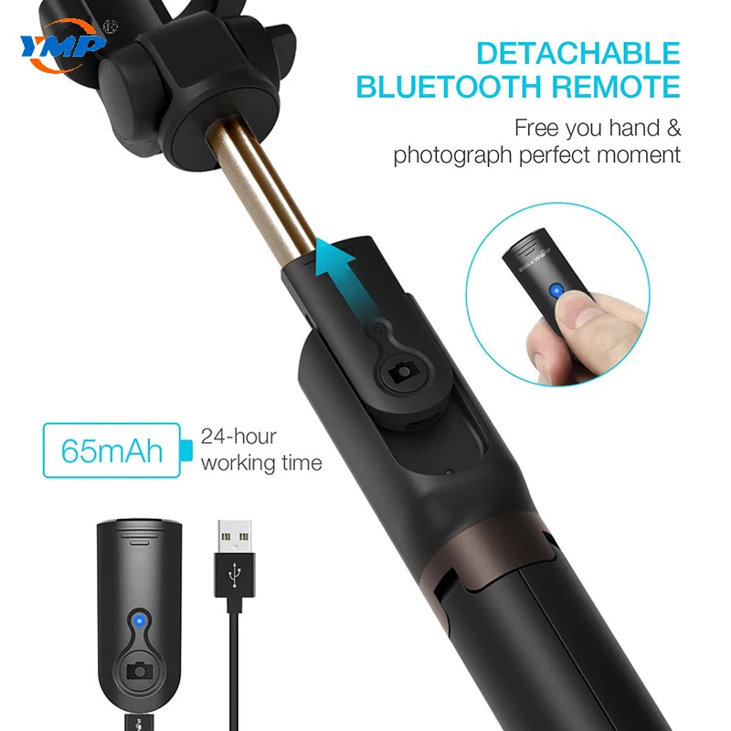 Best Christmas Gift 2019 Phone Holder Selfie Stick 360 Rotation Remote Selfie Stick Tripod Bluetooth 3.0 for Cellphone Mobile