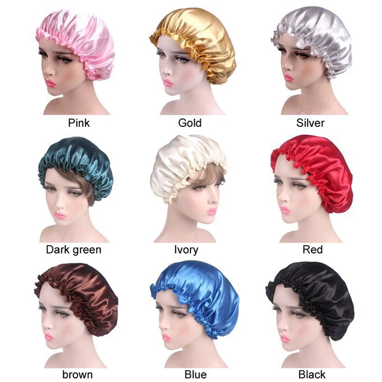 Soft Silk Hair With Wide Band Comfortable Night Sleep Hat Hair
