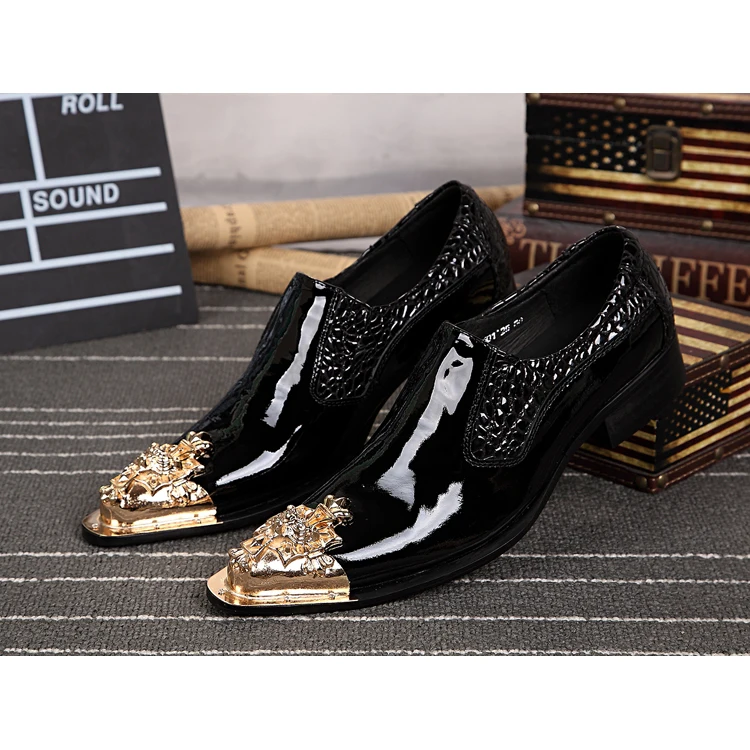 black and gold men's dress shoes Sparkle Slip On Shoes, 8 Latex Season Mens Black Gold Velvet Designer