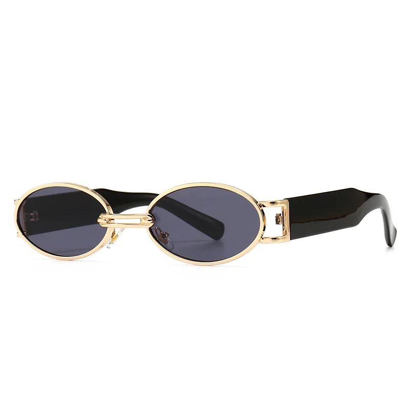 

Custom Logo Men Sunglasses Small Frame Metal Insert Retro Rock Punk Style Fashion Sunglasses Newest 2020
