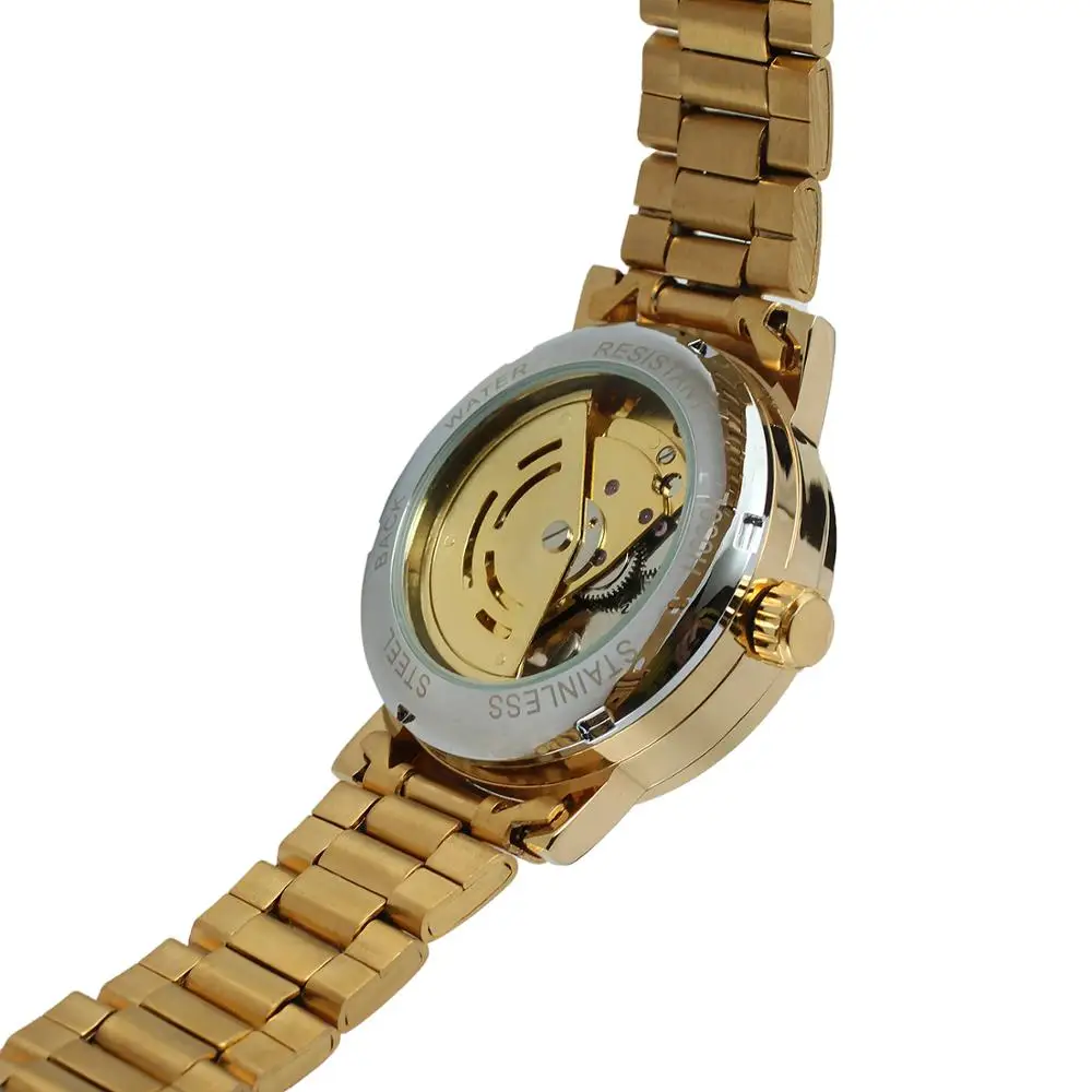 T-WINNER  hot sale automatic mechanical women watches skeleton stainless steel ladies watches