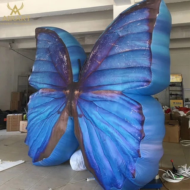 Синий надувной бабочка животных талисман украшения Бабочка Костюм
