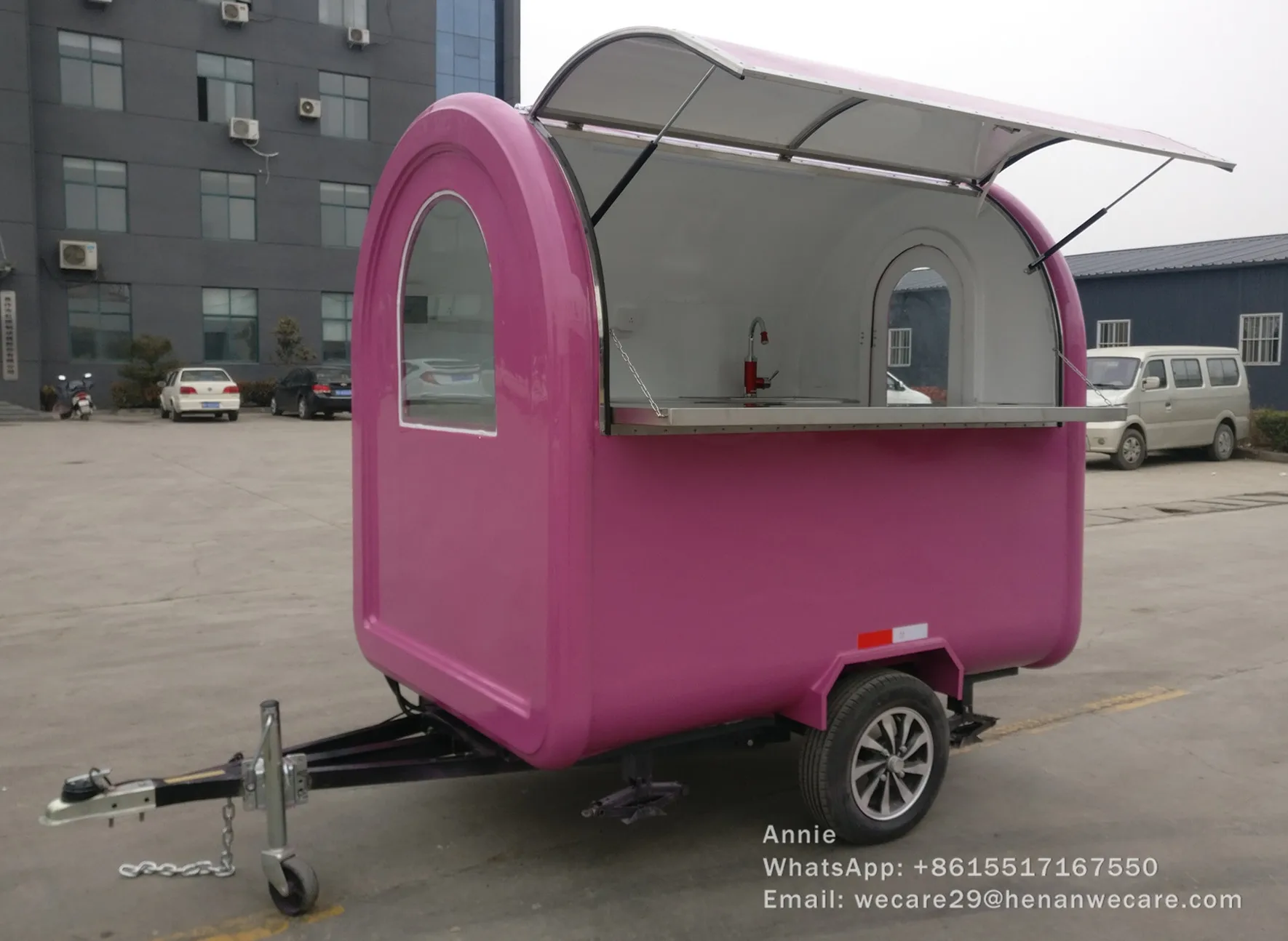 Wecare Custom Mobile Coffee Ice Cream Cart Street Mobile Mini Coffee