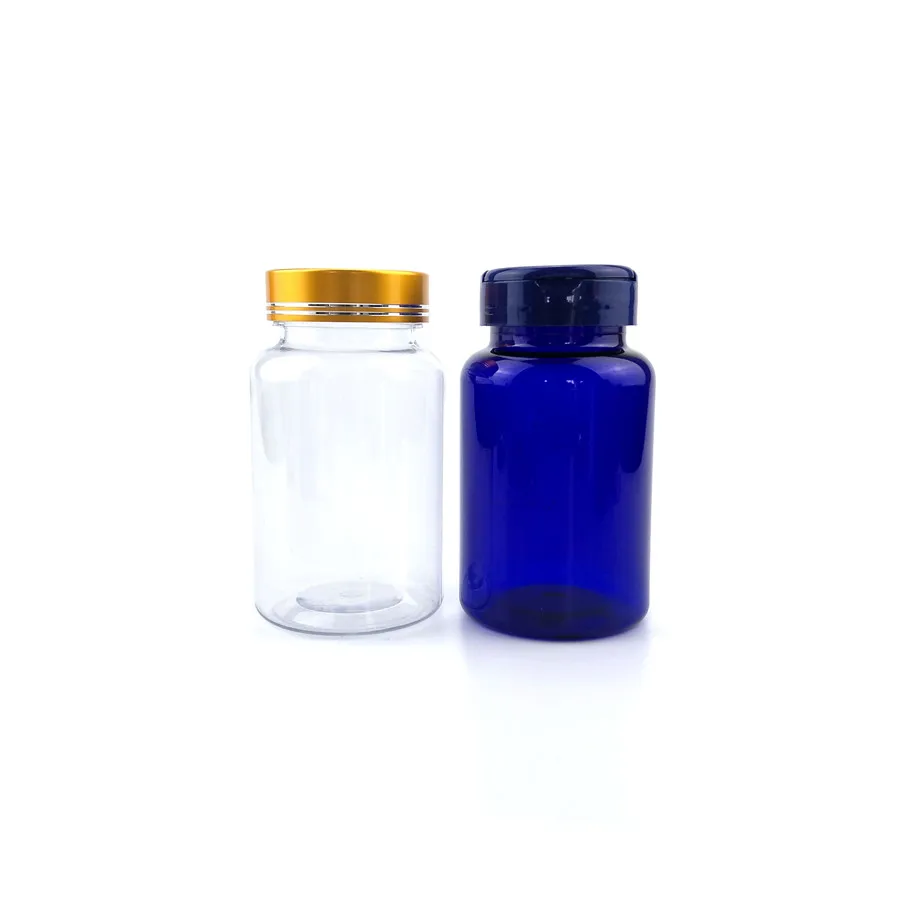 Pill Plastic Bottles 100ml 120ml 150ml White Blue Medical Pill Container Jar With Flip Cap Buy 6308