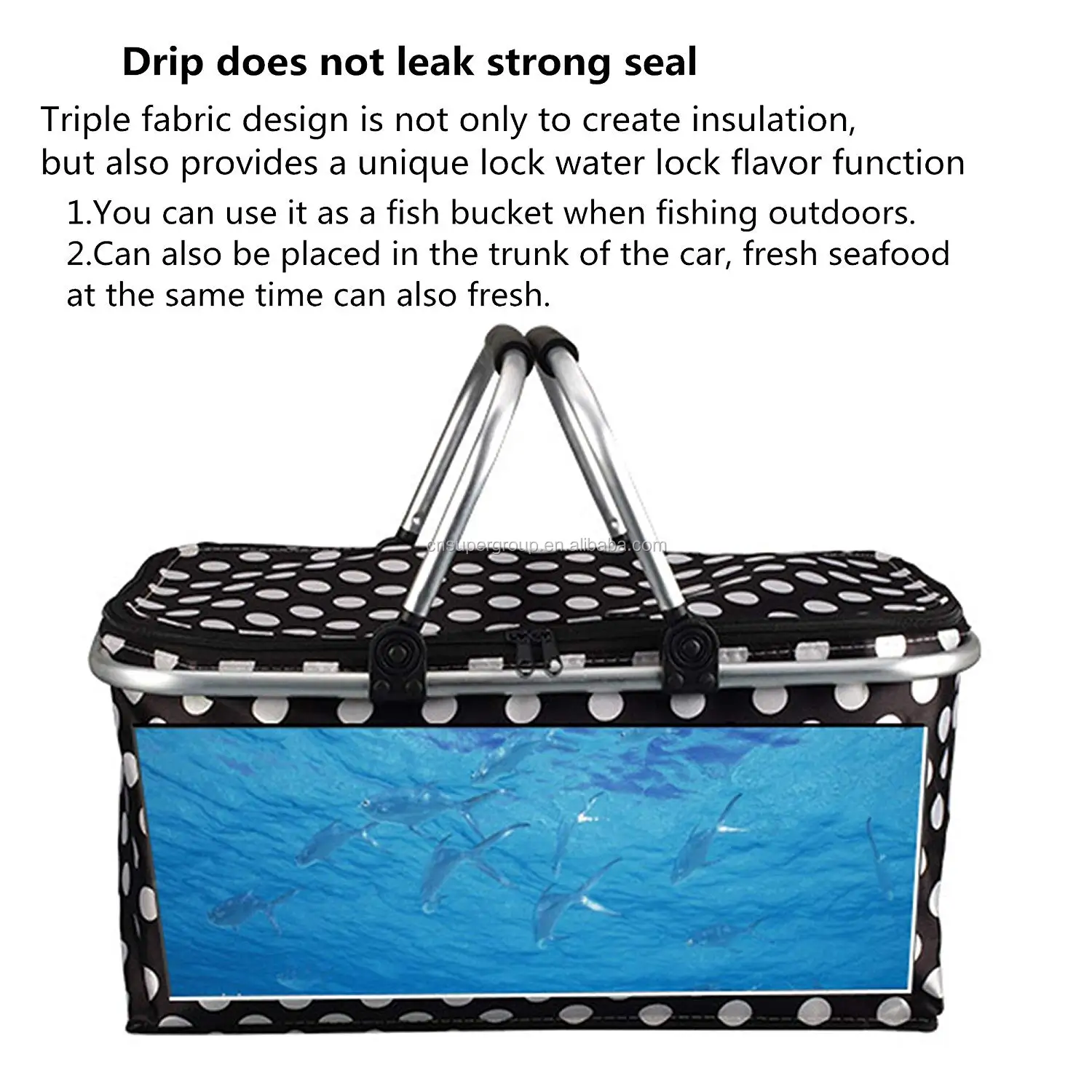 Portable Folding Shopping Baskets With Aluminium Handle For Sale