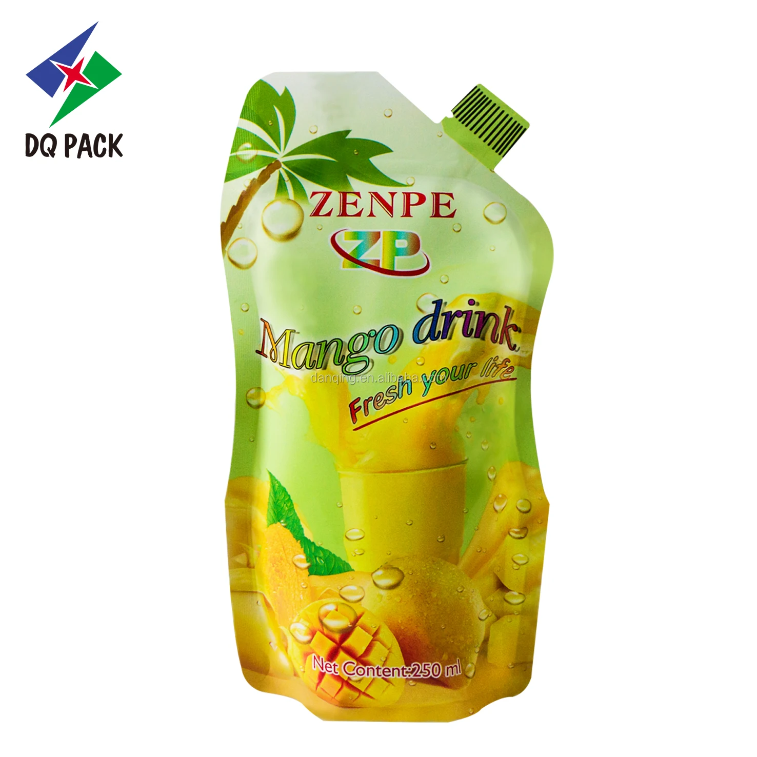 DQ PACK Customized Shape Juice Drink Pouches With Metalized Laminated Material