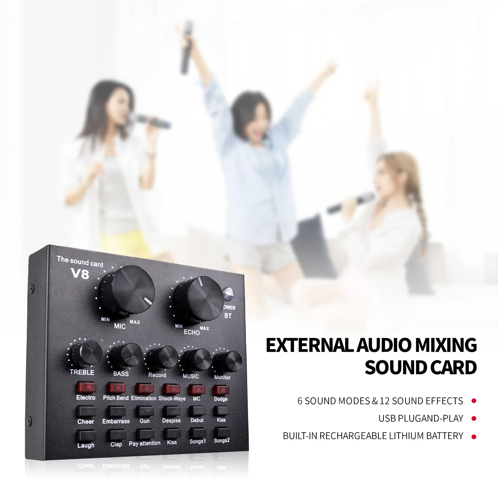 studio microphone BM 800 Professional Audio V8 Sound Card Set BM800 Mic Studio Condenser Microphone for Karaoke Podcast Recording Live Streaming usb microphone