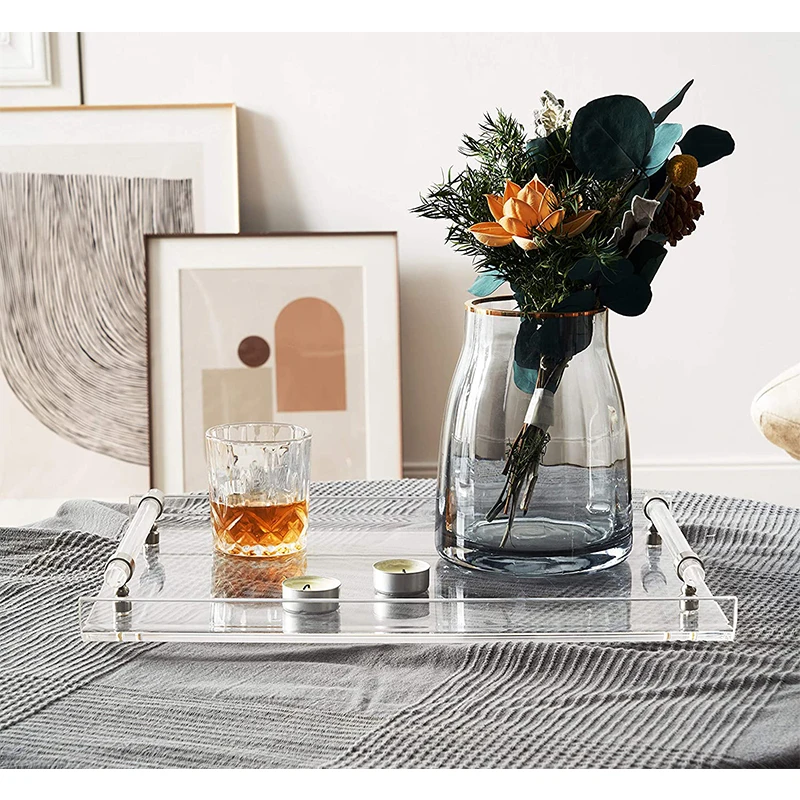 Factory Clear Acrylic Tray Nordic Acrylic Bath Tray Kitchen Bathroom