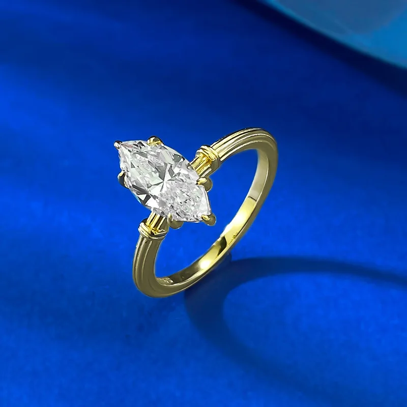 New Retro Knot Twist 6*12 Horse Eye Ring S925 Silver Gemstone with Lab Diamond Ancient Luxury Living