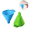 FDA Approved100% Food Grade Silicone Collapsible Funnel Silicone Foldable Kitchen Funnel for Liquid/Powder Transfer