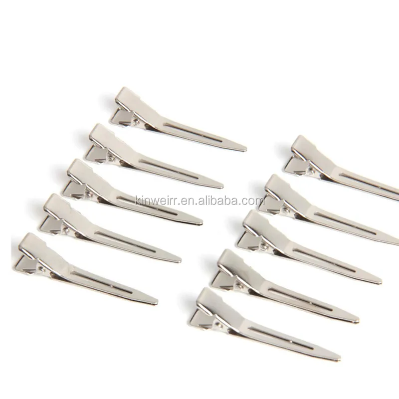 Inches Single Prong Pin Curl Duckbill Clips,Silver Setting Section Hair  Clips Metal Alligator Clips For Hair Extensions - Buy Single Prong Pin Curl  Duckbill Clips,Metal Alligator Clips For Hair Extensions,Single Prong
