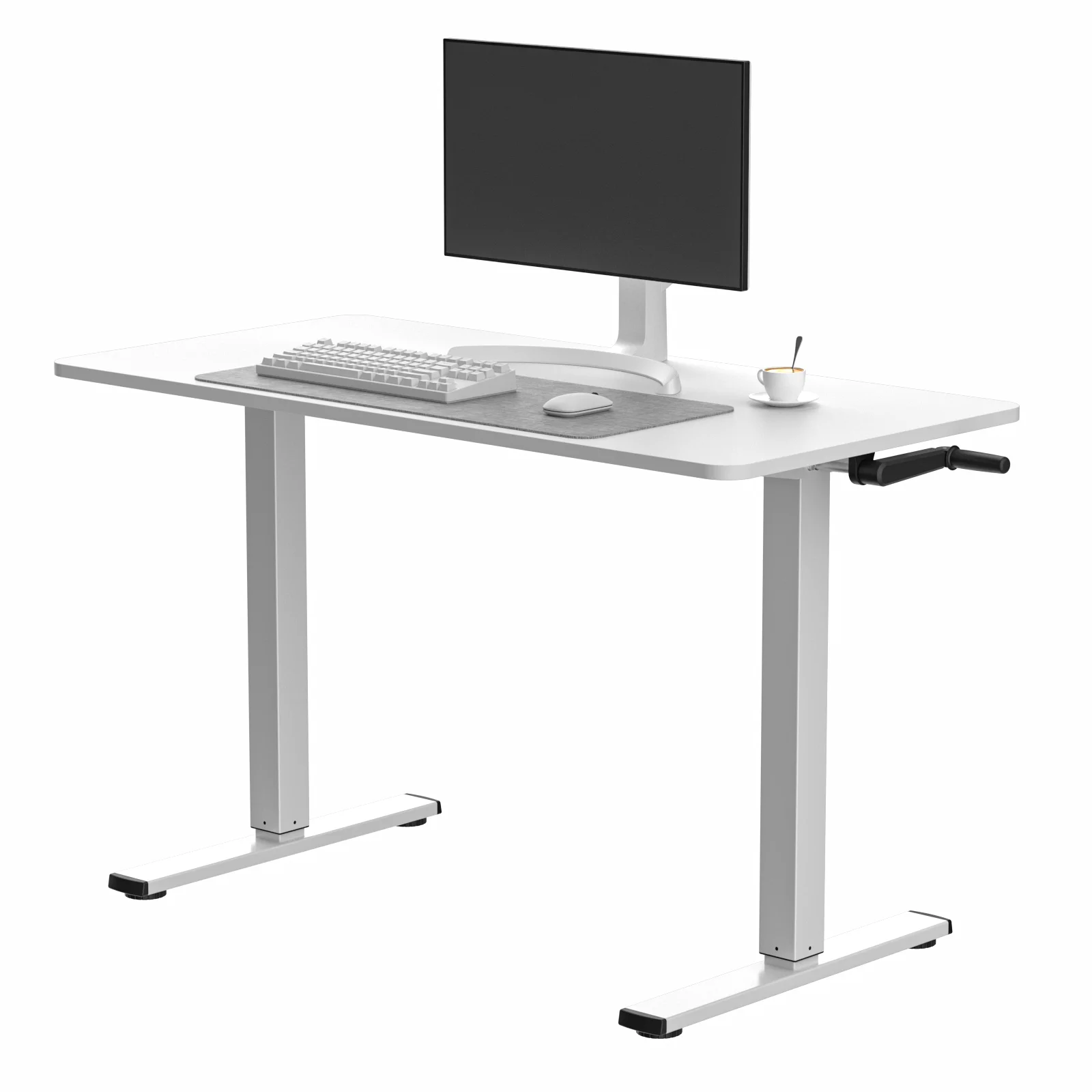 Furniture Manual Standing Office Hand Crank Table Sit To Stand Desk