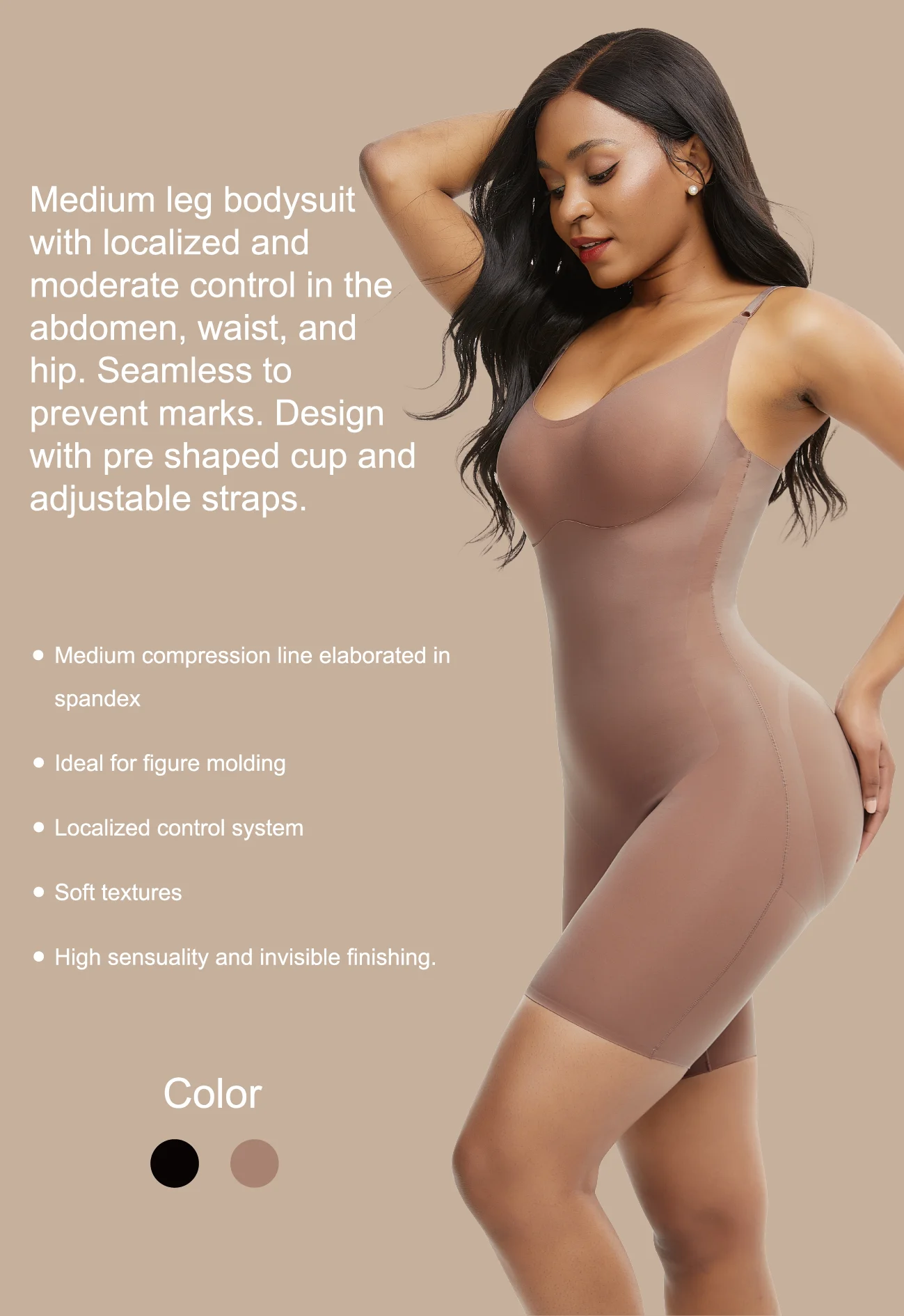 Women Full Slimming Tummy Control Body Shaper Bodysuit Hip Enhancer Butt Lifter Shapewear