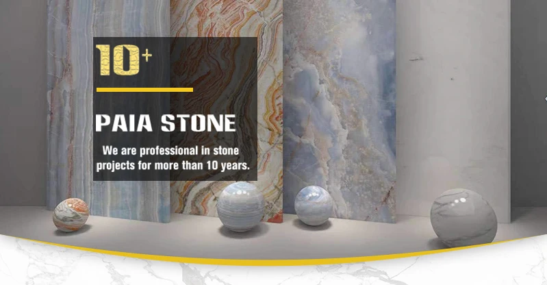 Blue Ice Jade Onyx Marble Slab For Interior Background Wall